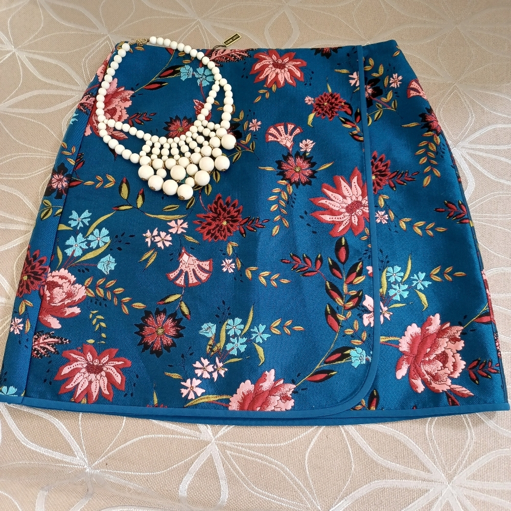 LOFT Floral Wrap Skirt!